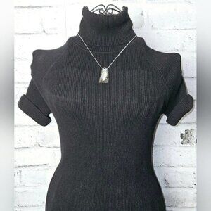 4.76 CT Oval Cut Quartz 18KRGP White Gold Plated Pendant and Necklace